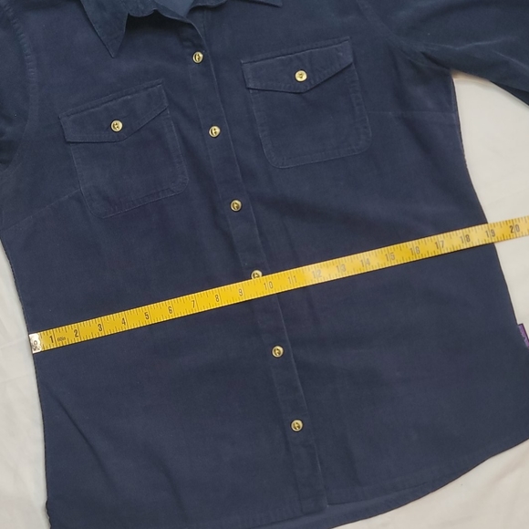 Patagonia long sleeve button down blue shirt sz 4 - Picture 7 of 11
